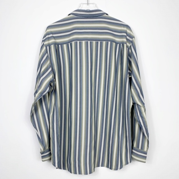 Tommy Bahama 100% Silk Striped Button Down Shirt - Picture 4 of 8